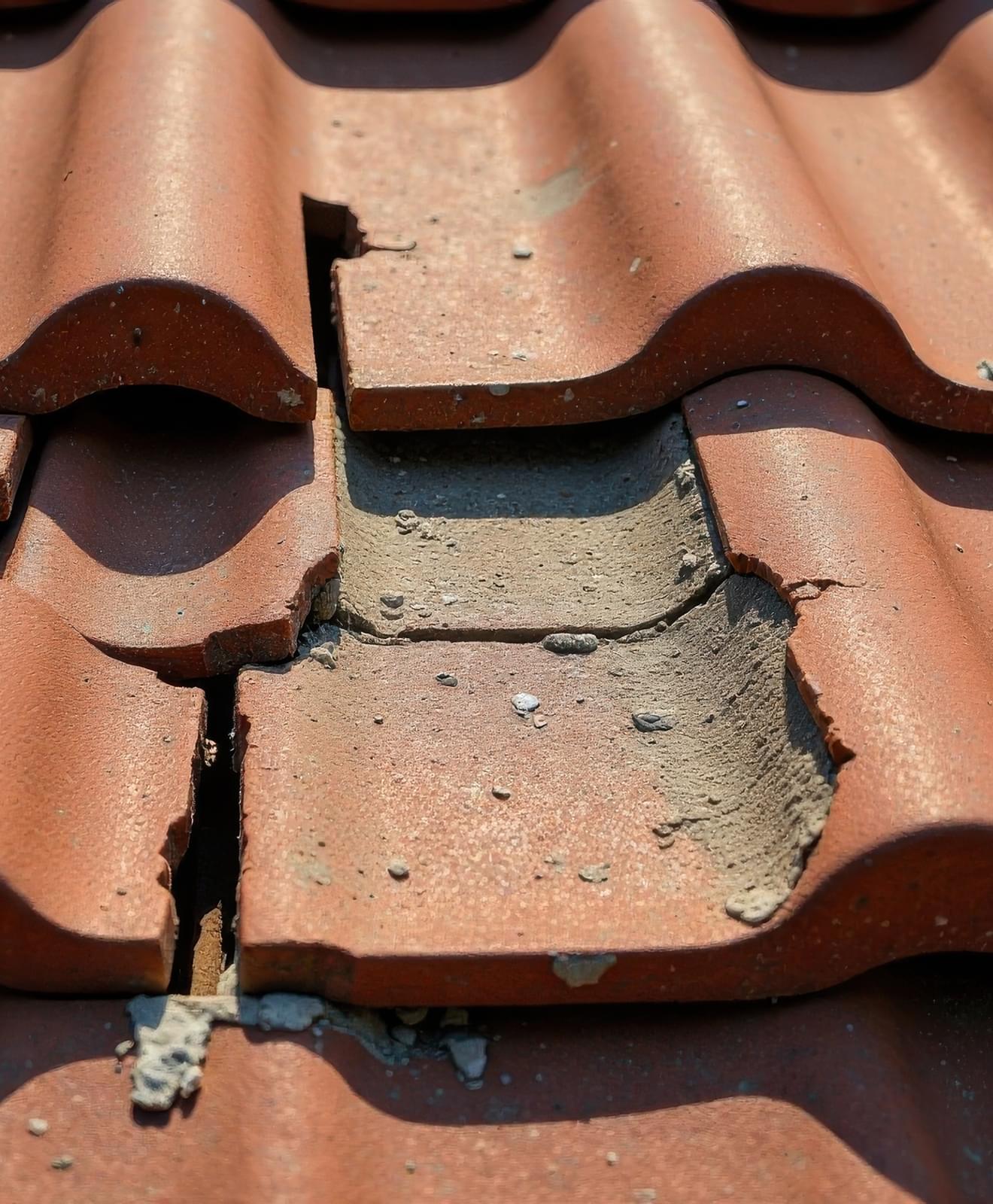 屋根材のズレや破損